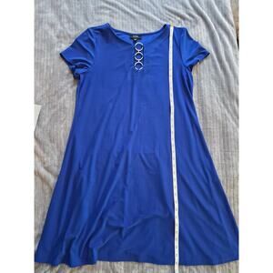 MSK Womens Business Casual Blue Dress Size L
